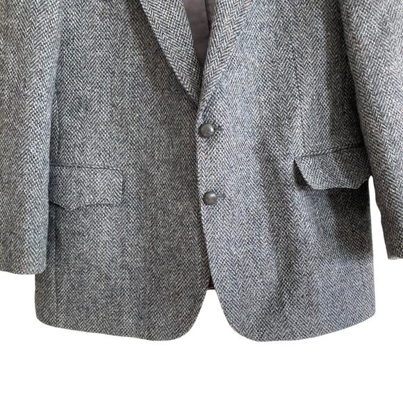 Vintage 60s Levi’s Gray Wool Tweed Single Breasted Western Formal Blazer Sz 46R - Picture 10 of 16